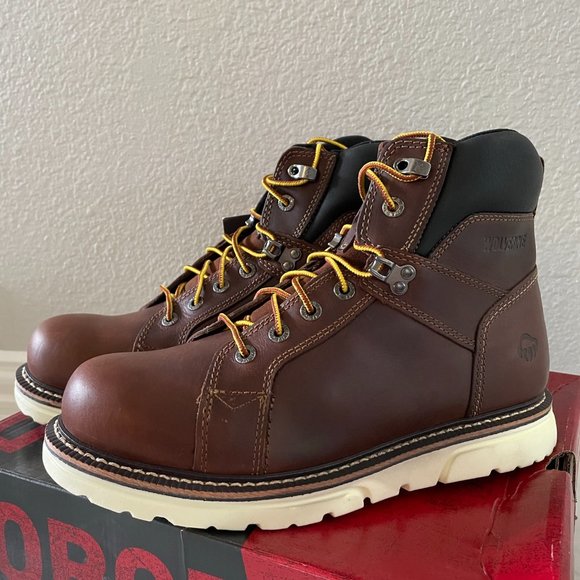 Wolverine Shoes New Wolverine Mens I9 Durashock 6 Wedge Leather